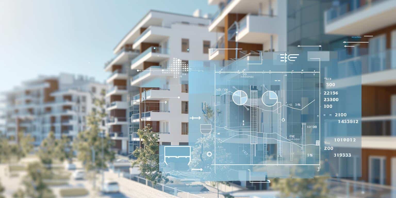 מבנים מודרניים בפרויקט נדל"ן חדש, עם דגש על תכנון מימוני לרכישת דירה באמצעות הלוואת קבלן.