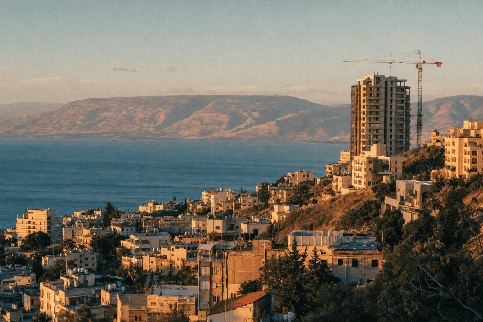 טבריה על מדרון הכנרת, מבנים ותיקים ומגדל חדש בבנייה